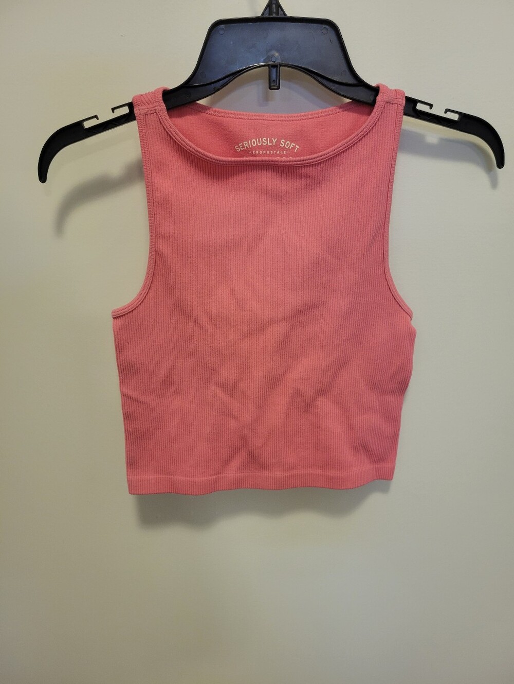 Aeropostale Pink Ribbed Crop Tank Top